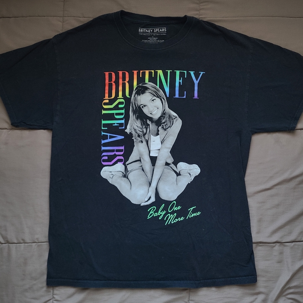 Men's Rainbow Britney Spears Graphic Short-Sleeve T-Shirt